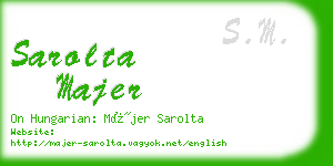 sarolta majer business card